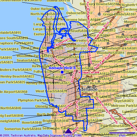 Adelaide West B Map